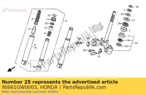 honda 90661GW0003 anel de retenção, interno - Lado inferior