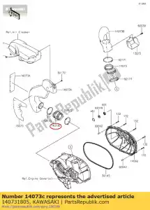 kawasaki 140731805 duct,joint engine cov kvf360-a - Bottom side