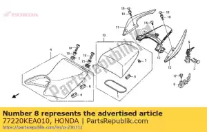 honda 77220KEA010 hak, zaczep siedzenia - Dół