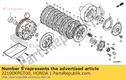 Here you can order the outer comp., clutch from Honda, with part number 22100KPGT00: