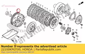 honda 22100KPGT00 outer comp., clutch - Bottom side