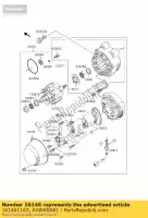 161461163, Kawasaki, cover-assy, ??générateur zx1100-e1 kawasaki gpz 1100 1995 1996 1998, Nouveau