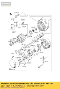 kawasaki 161461163 cover-assy, ??generator zx1100-e1 - Onderkant