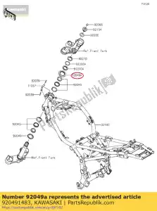 kawasaki 920491483 joint-huile, mx043n2 vn1500-g1 - La partie au fond