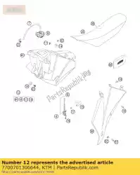 Qui puoi ordinare serbatoio carburante cpl. 7l exc-f 06 da KTM , con numero parte 7700701306644: