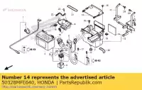 50328MFE640, Honda, cuscino, batteria honda vt 750 2007 2008 2009 2010 2011 2012 2013, Nuovo