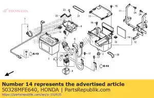 honda 50328MFE640 poduszka, akumulator - Dół