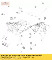 Tutaj możesz zamówić miejsce sze?? Dni 08 od KTM , z numerem części 78007040000: