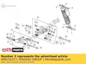 aprilia AP8152217 parafuso sextavado - Lado inferior