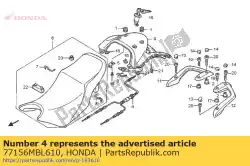 Ici, vous pouvez commander le câble comp., serrure de capot de capot auprès de Honda , avec le numéro de pièce 77156MBL610: