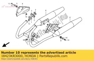 honda 18423KR3000 collarín, montaje de silenciador - Lado inferior