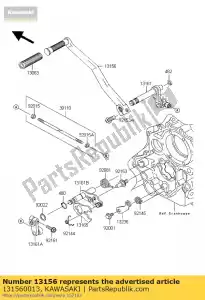 kawasaki 131560013 cambio de palanca vn1600-b1h - Lado inferior