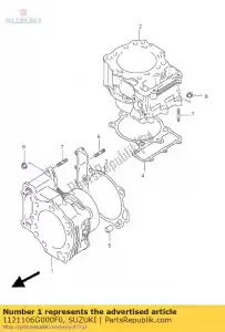 Suzuki 1121106G000F0 cilindro delantero - Lado inferior