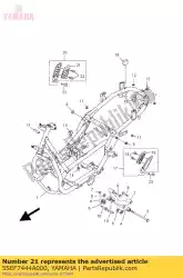 Aquí puede pedir cubre reposapiés trasero de Yamaha , con el número de pieza 5SEF7444A000: