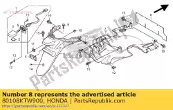 Ici, vous pouvez commander le plaque, garde d'éclaboussure auprès de Honda , avec le numéro de pièce 80108KTW900: