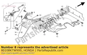 honda 80108KTW900 plaque, garde d'éclaboussure - La partie au fond