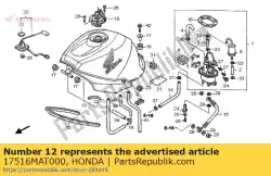 Aqui você pode pedir o guarnição, tanque de combustível em Honda , com o número da peça 17516MAT000: