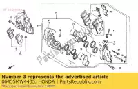 06455MW4405, Honda, Pad set, fr. honda cbr  f rvf r cb super four cb1000f rvf750r 1000 750 , Nieuw