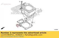 Qui puoi ordinare guarnizione, testata da Honda , con numero parte 12191HR0F01: