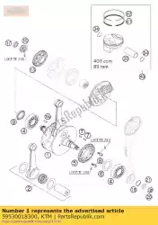 Qui puoi ordinare albero motore cpl. 400 rac. 2006 da KTM , con numero parte 59530018300: