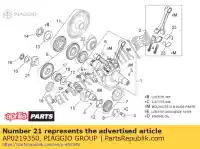 AP0219350, Piaggio Group, Contragewicht aan de koppelingszijde aprilia rsv sl etv rst sp falco capo nord futura tuono 1000, Nieuw