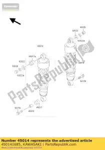 kawasaki 450141685 amortisseur bn125-a3 - La partie au fond