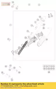 ktm 77705081050 tapa de conexión cpl. - Lado inferior