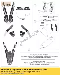 ktm 78908299000 kit decalque edição de fábrica 14 - Lado inferior