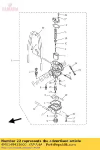 yamaha 4MX149433600 jet, principal (# 145) - La partie au fond