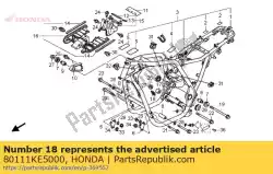 Aquí puede pedir clip e, mazo de cables de Honda , con el número de pieza 80111KE5000: