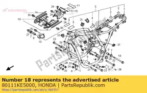 honda 80111KE5000 clip e, wire harness - Bottom side