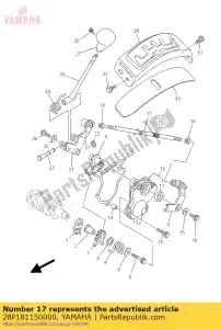 yamaha 28P181150000 haste, deslocar - Lado inferior