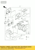 130911422, Kawasaki, soporte, filtro de aire, rr ex250-f2 kawasaki gpx zz r 250 1988 1989 1992 1994, Nuevo