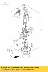 suzuki 1542044G00 colador, combustible - Lado inferior