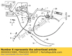 Aprilia 00000023080, écrou, OEM: Aprilia 00000023080