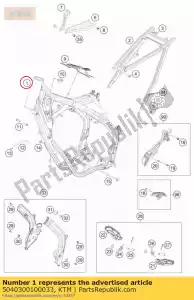 ktm 5040300100033 frame '504p3 - Onderkant