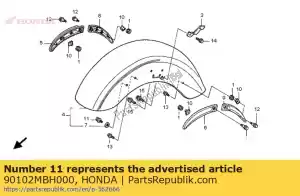 Honda 90102MBH000 ?ruba, podk?adka, 5x10 - Dół