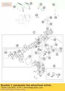 ktm 75041101000 corpo do acelerador - Lado inferior