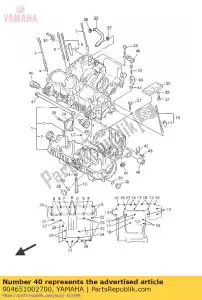 yamaha 904651002700 abrazadera - Lado inferior