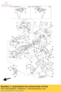 yamaha 5VYY283U00P0 assemblage de panneau 1 - La partie au fond