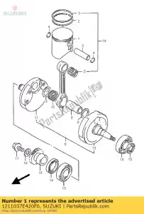 Suzuki 1211037E420F0 pistón - Lado inferior