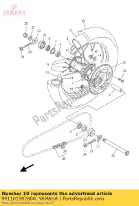 yamaha 941101902800 neumático (100 / 90-19 57m mx52) - Lado inferior