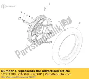 Piaggio Group 1C001289 rueda trasera - Lado inferior