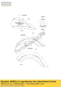 Kawasaki 560511432 marque, réservoir de carburant, rh - La partie au fond