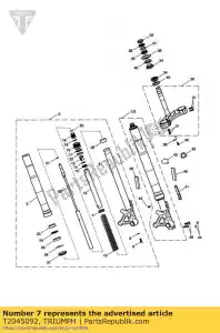 triumph T2045092 demper comp rh - Onderkant