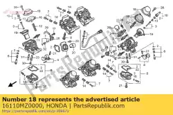 Aquí puede pedir cubierta superior de Honda , con el número de pieza 16110MZ0000: