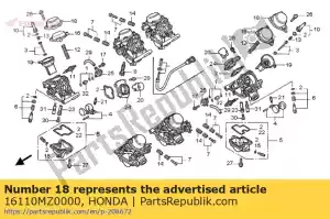 honda 16110MZ0000 cubierta superior - Lado inferior