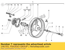 Here you can order the flat washer from Piaggio Group, with part number 146705: