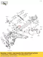 110610866, Kawasaki, junta, junta de silenciador klx150cds kawasaki  d tracker 150 2016 2017 2018 2019 2021, Nuevo