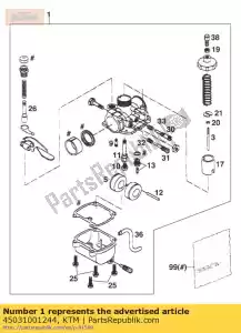 ktm 45031001244 carburateur mikuni vm16-519 '99 - Onderkant